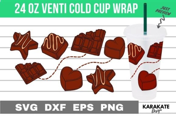 Chocolate Cup Wrap Design