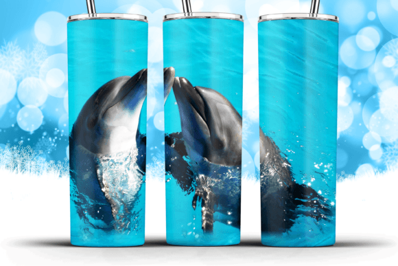 Dolphin Ocean Tumbler 20oz Skinny
