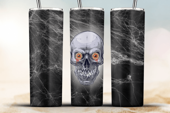 Halloween Skulls Tumbler 20 Oz Skinny