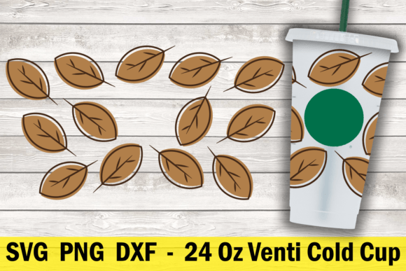 Leaves 24 Oz Cold Cup Wrap