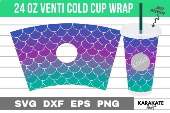Mermaid Scale Venti Wrap