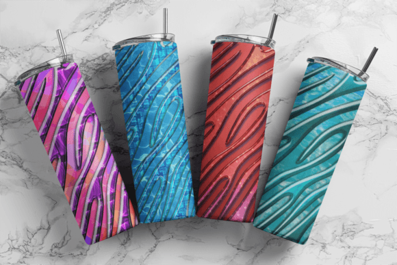 Multi Color Leopard Skinny Tumbler Wrap