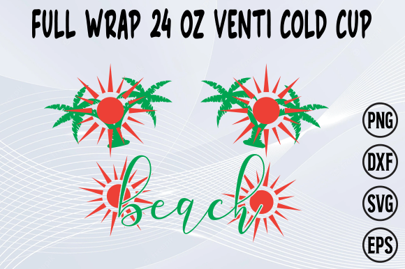 Summer Wrap for Venti Cup 24 OZ