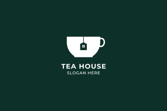 Tea Cup House Logo Template