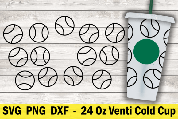 Tennis 24 Oz Cold Cup Wrap