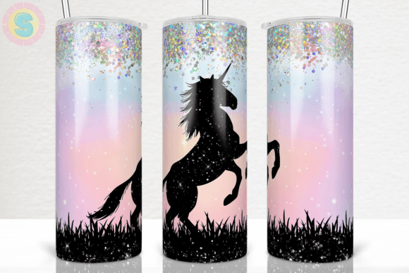 Unicorn 20Oz Tumbler Wrap Png