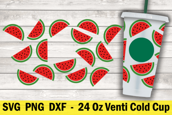 Watermelon 24 Oz Cold Cup Wrap